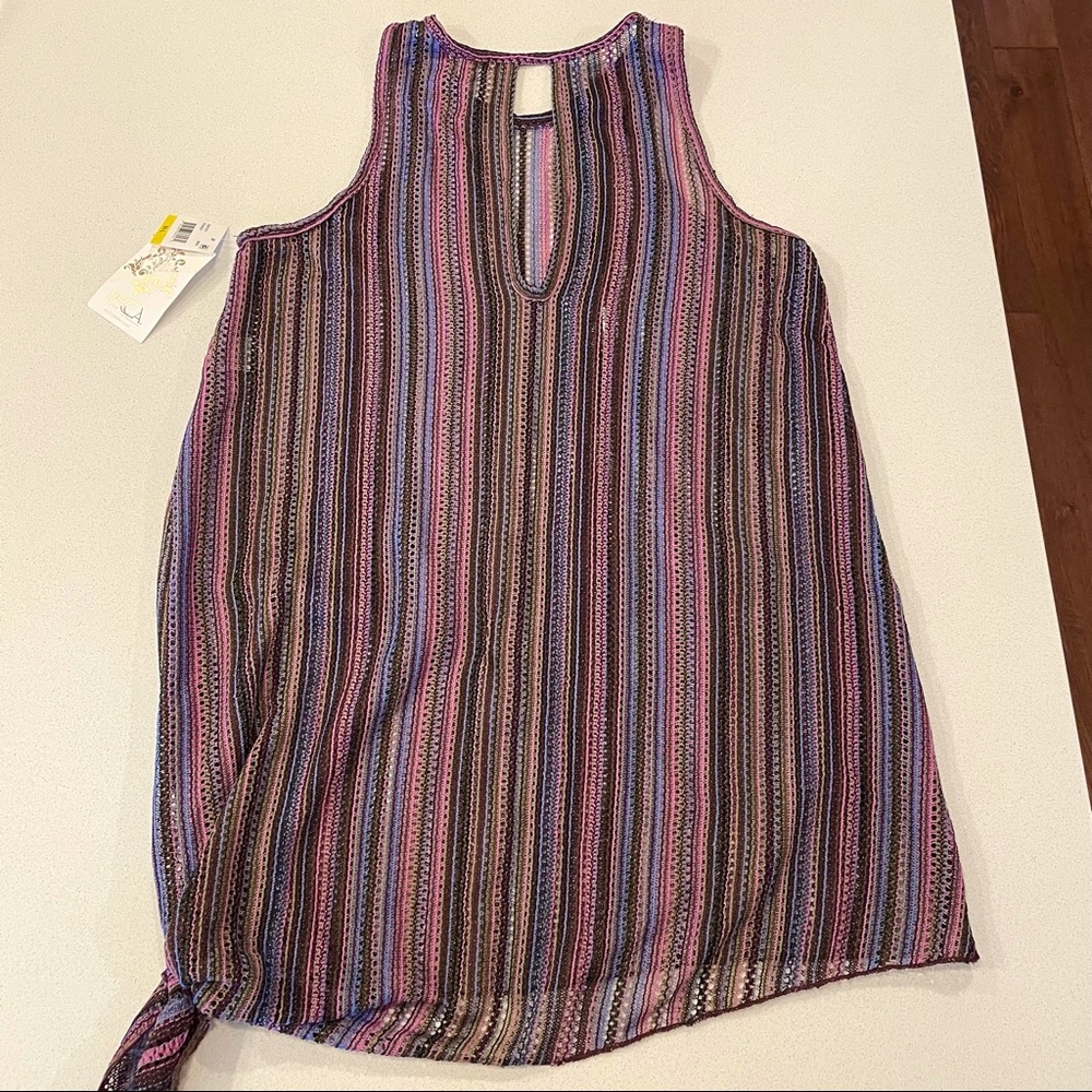 Becca Swim Knit Coverup Purple with Tied Knot! - Picture 7 of 9